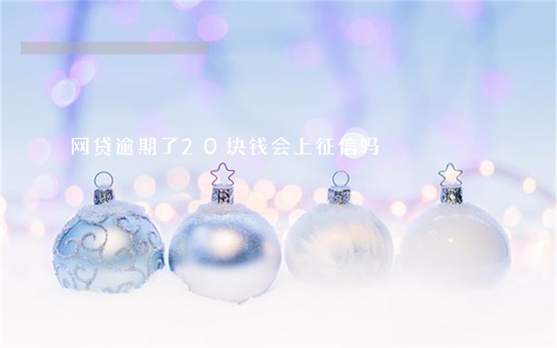 网贷逾期了20块钱会上征信吗 网贷逾期了20块钱会上征信吗