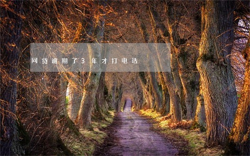网贷逾期了3年才打电话 网贷逾期了3年才打电话