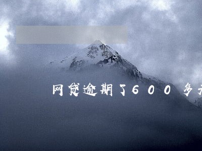网贷逾期了600多天 网贷逾期了600多天