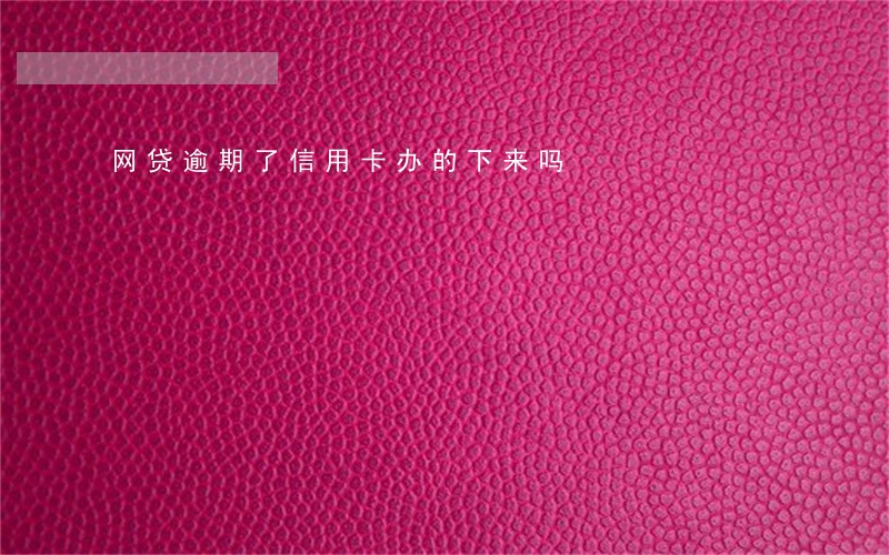 网贷逾期了信用卡办的下来吗 网贷逾期了信用卡办的下来吗