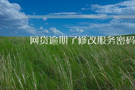 网贷逾期了修改服务密码
