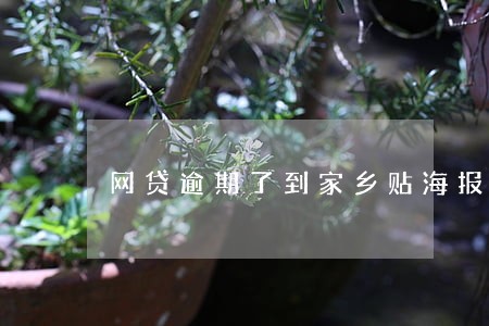 网贷逾期了到家乡贴海报 网贷逾期了到家乡贴海报