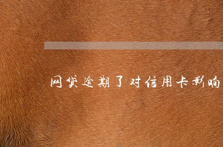 网贷逾期了对信用卡影响大吗 网贷逾期了对信用卡影响大吗