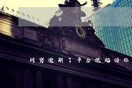 网贷逾期了平台说起诉你