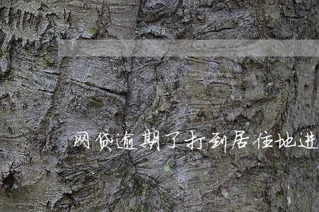 网贷逾期了打到居住地进行查询