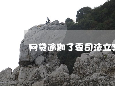 网贷逾期了要司法立案吗 网贷逾期了要司法立案吗