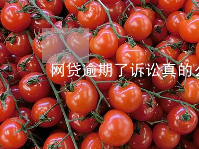 网贷逾期了诉讼真的么 网贷逾期了诉讼真的么
