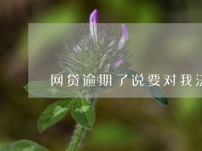 网贷逾期了说要对我法治教育 网贷逾期了说要对我法治教育