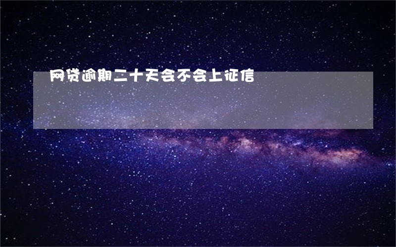 网贷逾期二十天会不会上征信 网贷逾期二十天会不会上征信