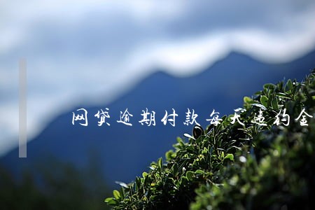 网贷逾期付款每天违约金 网贷逾期付款每天违约金