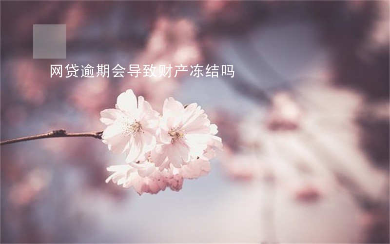 网贷逾期会导致财产冻结吗 网贷逾期会导致财产冻结吗