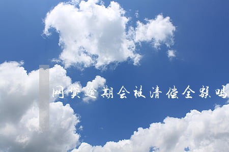 网贷逾期会被清偿全额吗 网贷逾期会被清偿全额吗