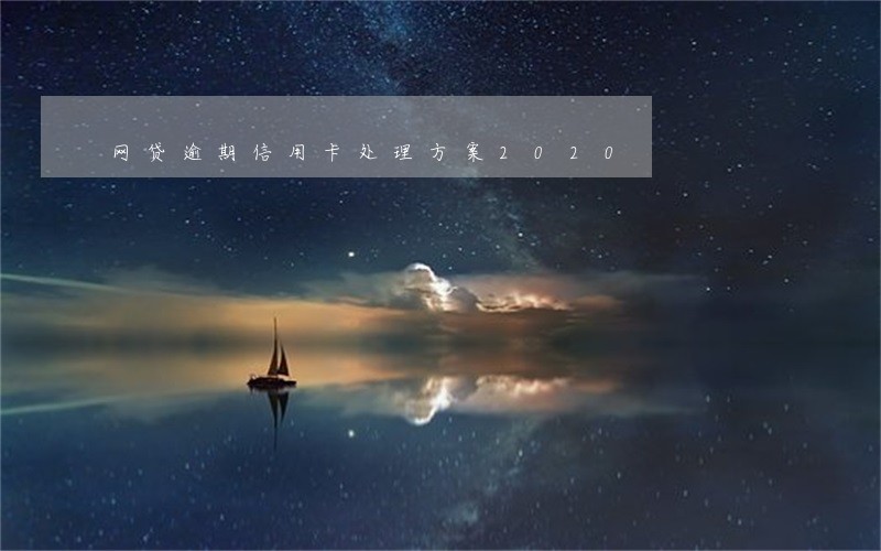 网贷逾期信用卡处理方案2020