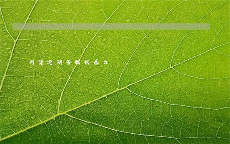 网贷逾期催收很暴力 网贷逾期催收很暴力