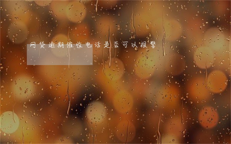 网贷逾期催收电话是否可以报警 网贷逾期催收电话是否可以报警
