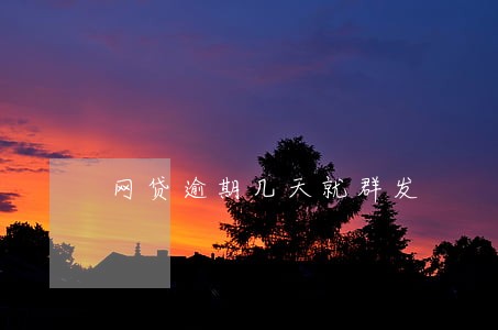 网贷逾期几天就群发 网贷逾期几天就群发