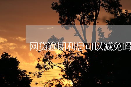 网贷逾期利息可以减免吗 网贷逾期利息可以减免吗