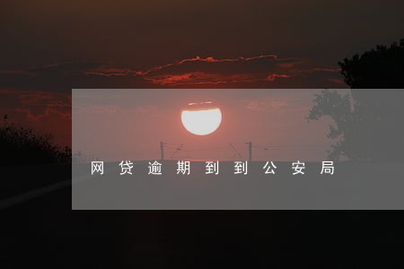 网贷逾期到到公安局 网贷逾期到到公安局