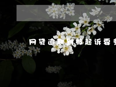 网贷逾期到被起诉要多久 网贷逾期到被起诉要多久