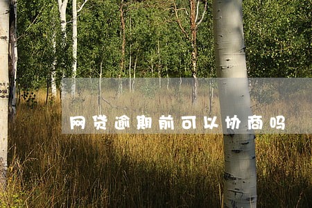 网贷逾期前可以协商吗 网贷逾期前可以协商吗