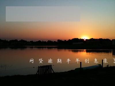 网贷逾期半年利息滚了很高 网贷逾期半年利息滚了很高