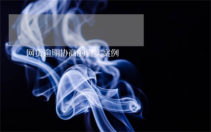 网贷逾期协商的真实案例