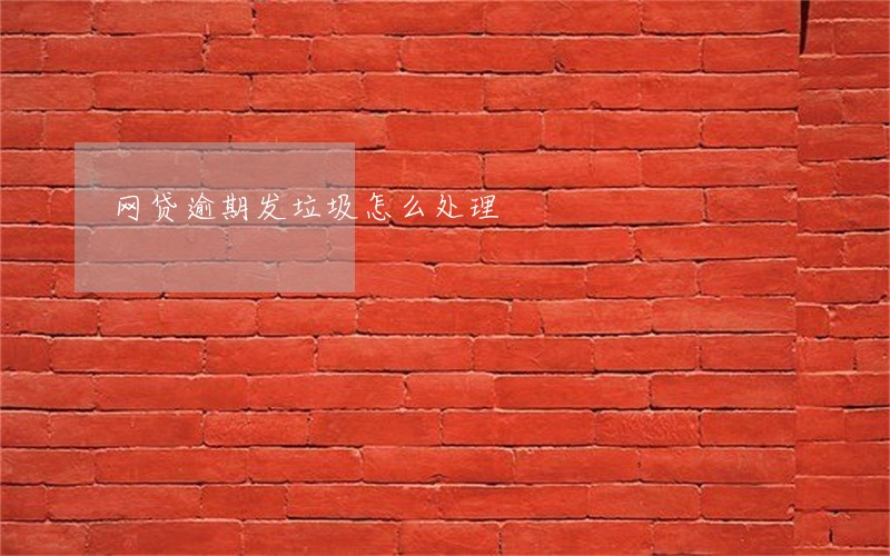 网贷逾期发垃圾怎么处理 网贷逾期发垃圾怎么处理