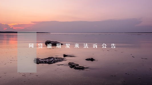 网贷逾期发来法诉公告 网贷逾期发来法诉公告