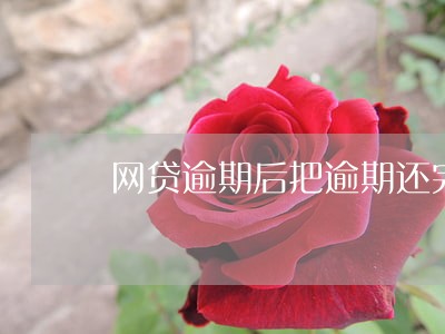 网贷逾期后把逾期还完 网贷逾期后把逾期还完