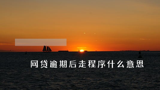 网贷逾期后走程序什么意思 网贷逾期后走程序什么意思