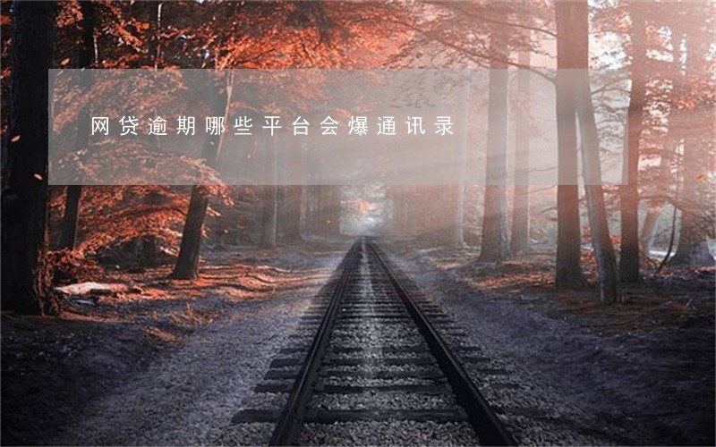 网贷逾期哪些平台会爆通讯录 网贷逾期哪些平台会爆通讯录