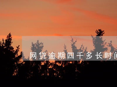 网贷逾期四千多长时间立案 网贷逾期四千多长时间立案