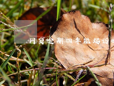 网贷逾期四年能起诉吗 网贷逾期四年能起诉吗