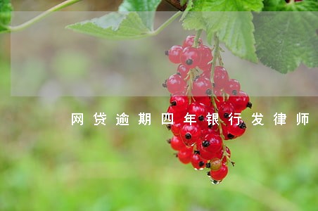 网贷逾期四年银行发律师函 网贷逾期四年银行发律师函