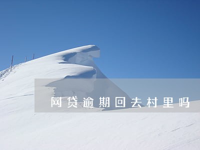 网贷逾期回去村里吗 网贷逾期回去村里吗