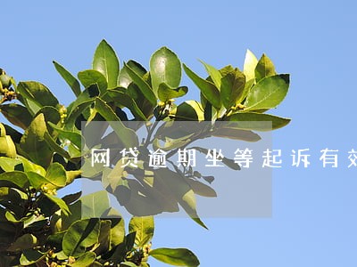 网贷逾期坐等起诉有效吗 网贷逾期坐等起诉有效吗