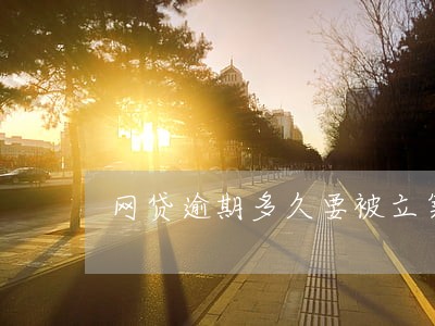 网贷逾期多久要被立案 网贷逾期多久要被立案