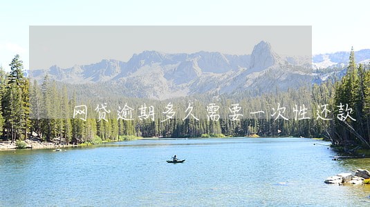 网贷逾期多久需要一次性还款 网贷逾期多久需要一次性还款