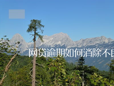 网贷逾期如何消除不良记录 网贷逾期如何消除不良记录