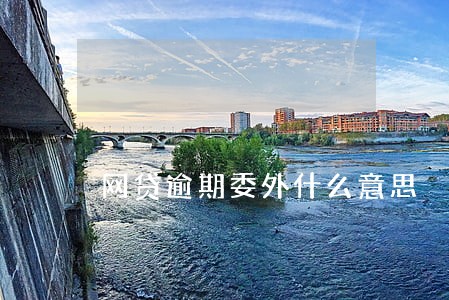 网贷逾期委外什么意思 网贷逾期委外什么意思