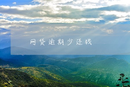 网贷逾期少还钱