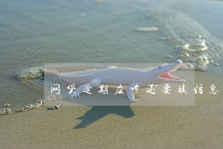 网贷逾期应诉还要填信息吗 网贷逾期应诉还要填信息吗