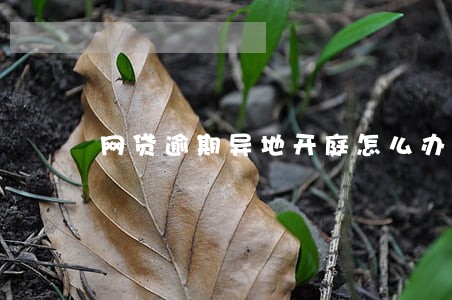网贷逾期异地开庭怎么办 网贷逾期异地开庭怎么办