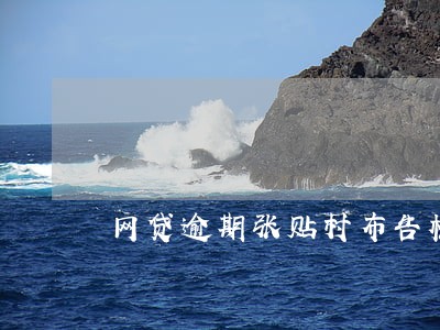 网贷逾期张贴村布告栏 网贷逾期张贴村布告栏