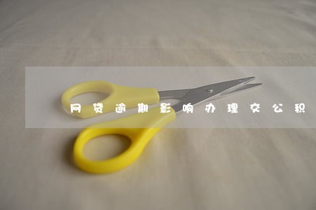 网贷逾期影响办理交公积金吗 网贷逾期影响办理交公积金吗