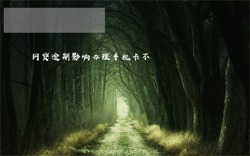 网贷逾期影响办理手机卡不 网贷逾期影响办理手机卡不