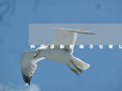 网贷逾期影响子女考公务员 网贷逾期影响子女考公务员