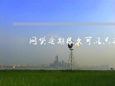 网贷逾期很久可以只还本金吗 网贷逾期很久可以只还本金吗