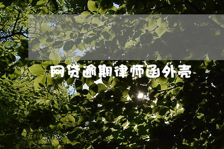 网贷逾期律师函外壳 网贷逾期律师函外壳