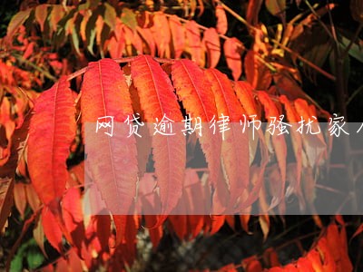 网贷逾期律师骚扰家人 网贷逾期律师骚扰家人